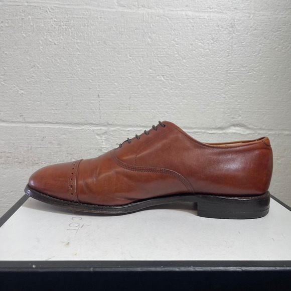 Allen Edmonds Byron 2034 Brown Leather Cap Toe Oxford Dress Shoes Men's 11 D - Picture 5 of 14